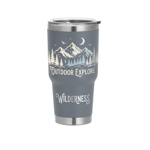 30oz Stainless Steel Vacuum Insulated Travel Tumbler with Sliding Lid and Straw